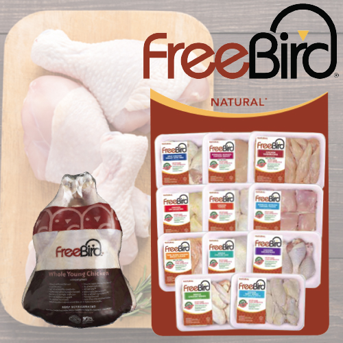 FreeBird Natural ABF Tray Pack Chicken Porky Products