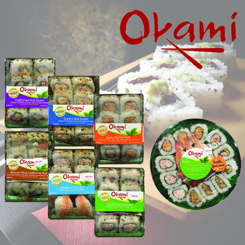 Mixed media feed, Okami Sushi official