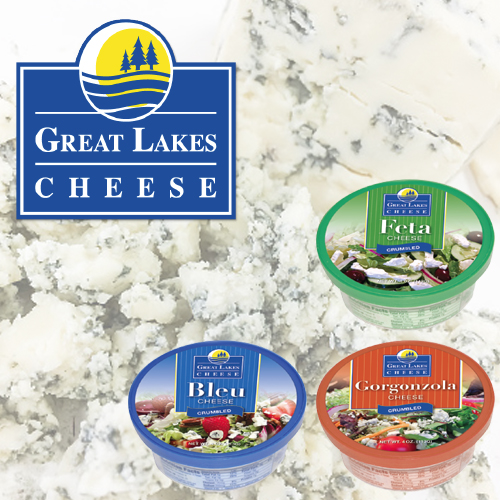 Great Lakes Cheese Crumbles Retail Cups PORKY el producto