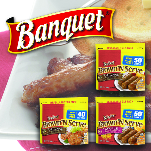 Banquet Brown & Serve Sausage - Family Packs - Porky Products